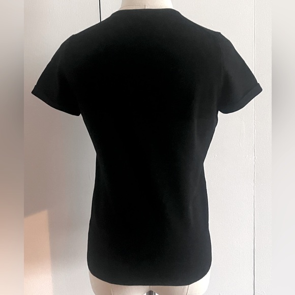 JCrew Black Henley Sweater M - Picture 2 of 4